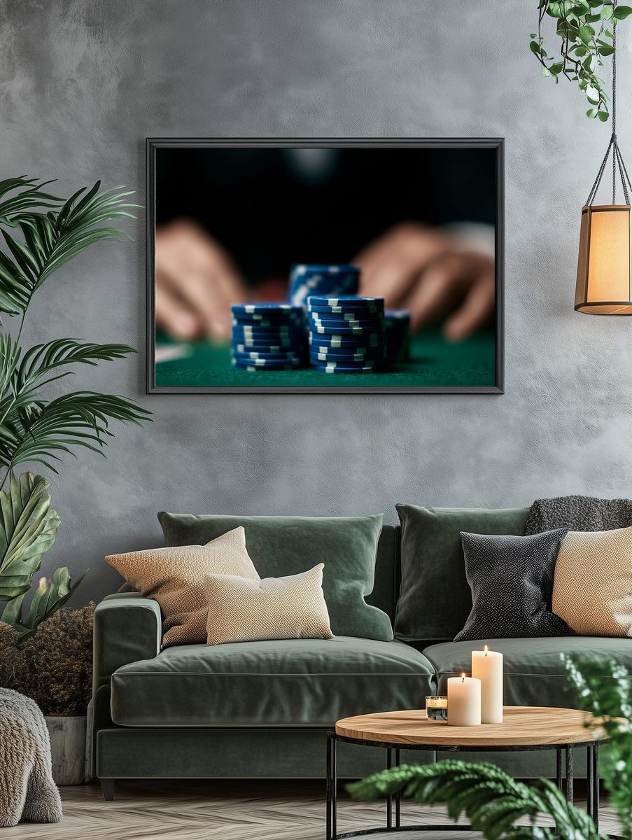 Poker Chips Photography Poster. — room view 4