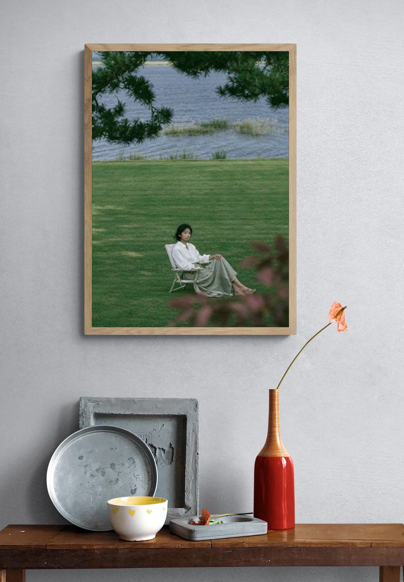 Quiet Lakeside Portrait Print. — room view 3