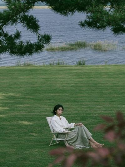 Quiet Lakeside Portrait Print.