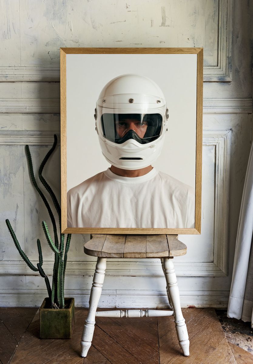 Helmet Portrait Photography Poster. — room view 1