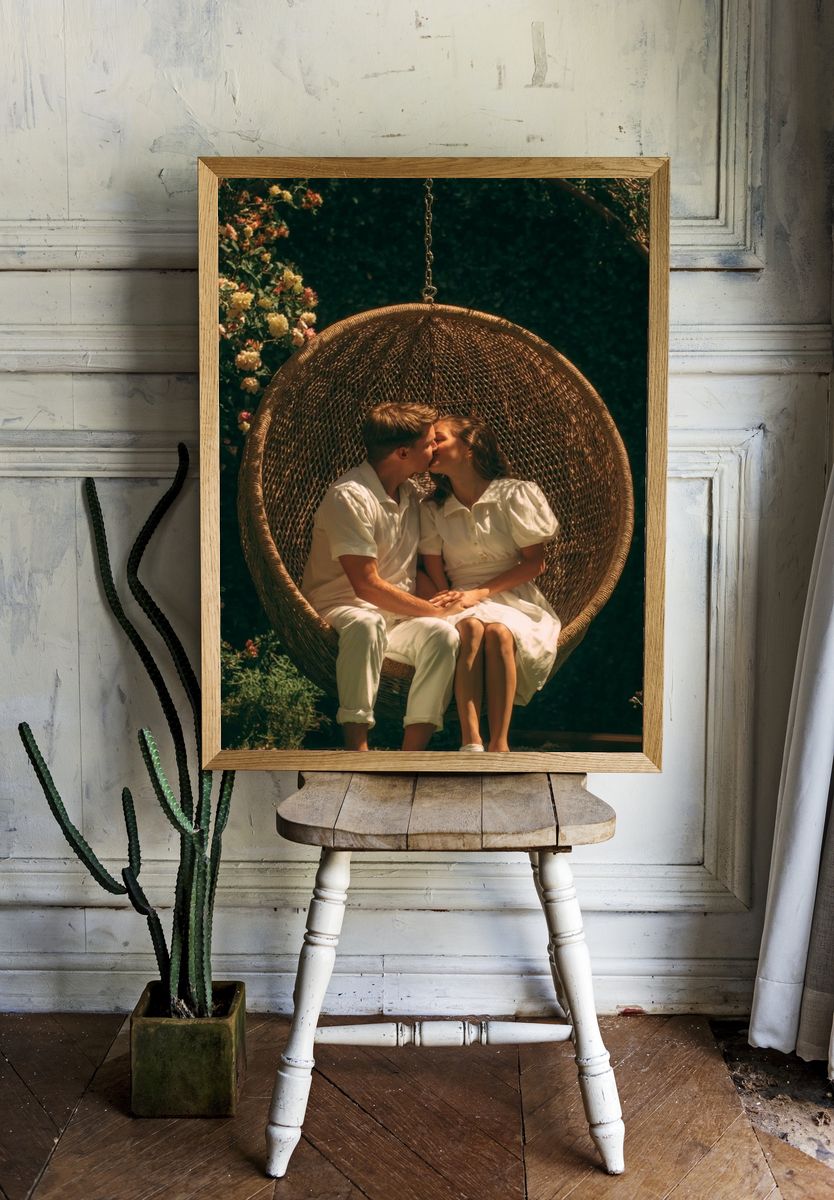 Garden Kiss Photography Poster. — room view 1