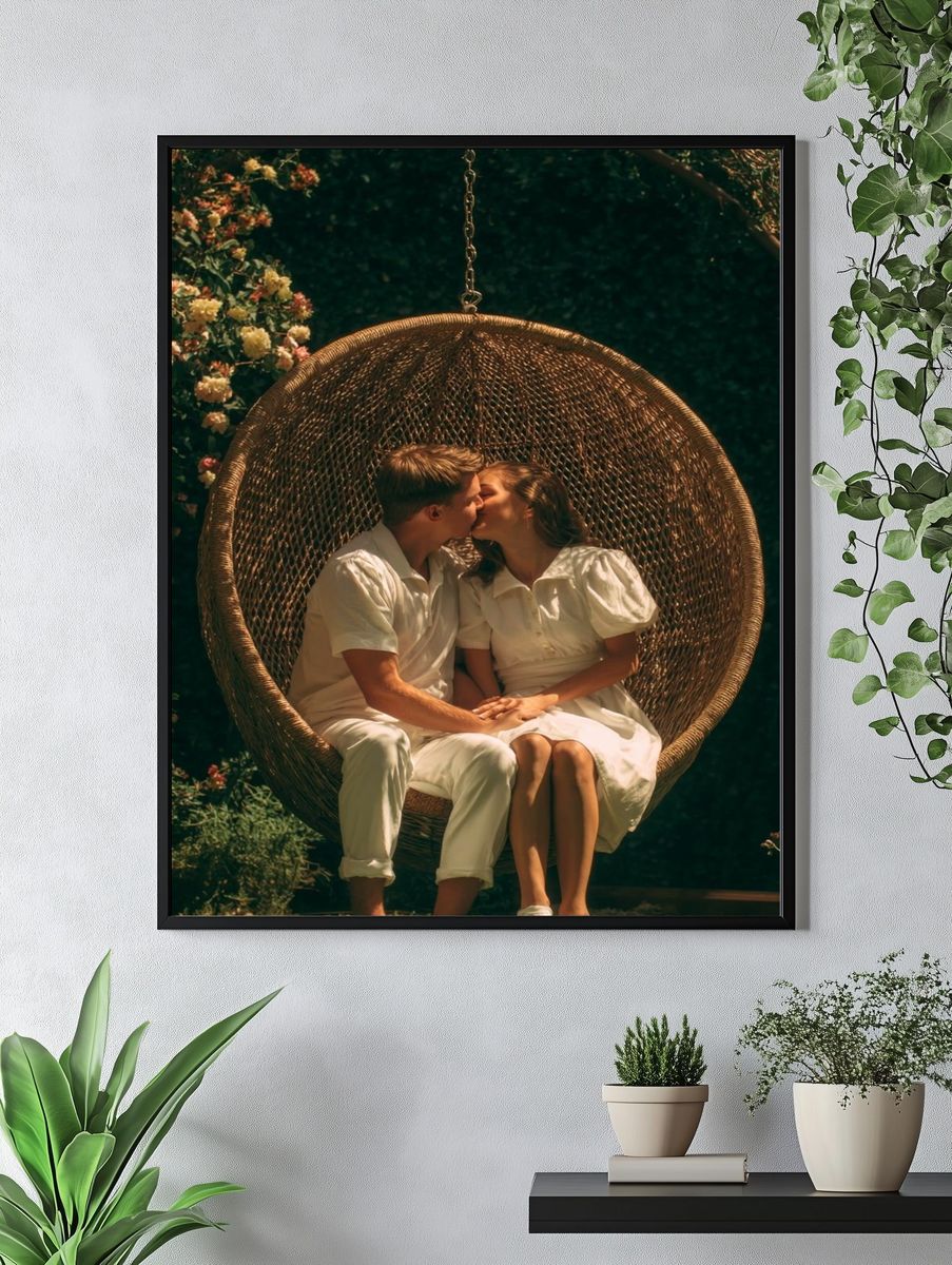 Garden Kiss Photography Poster. — room view 4
