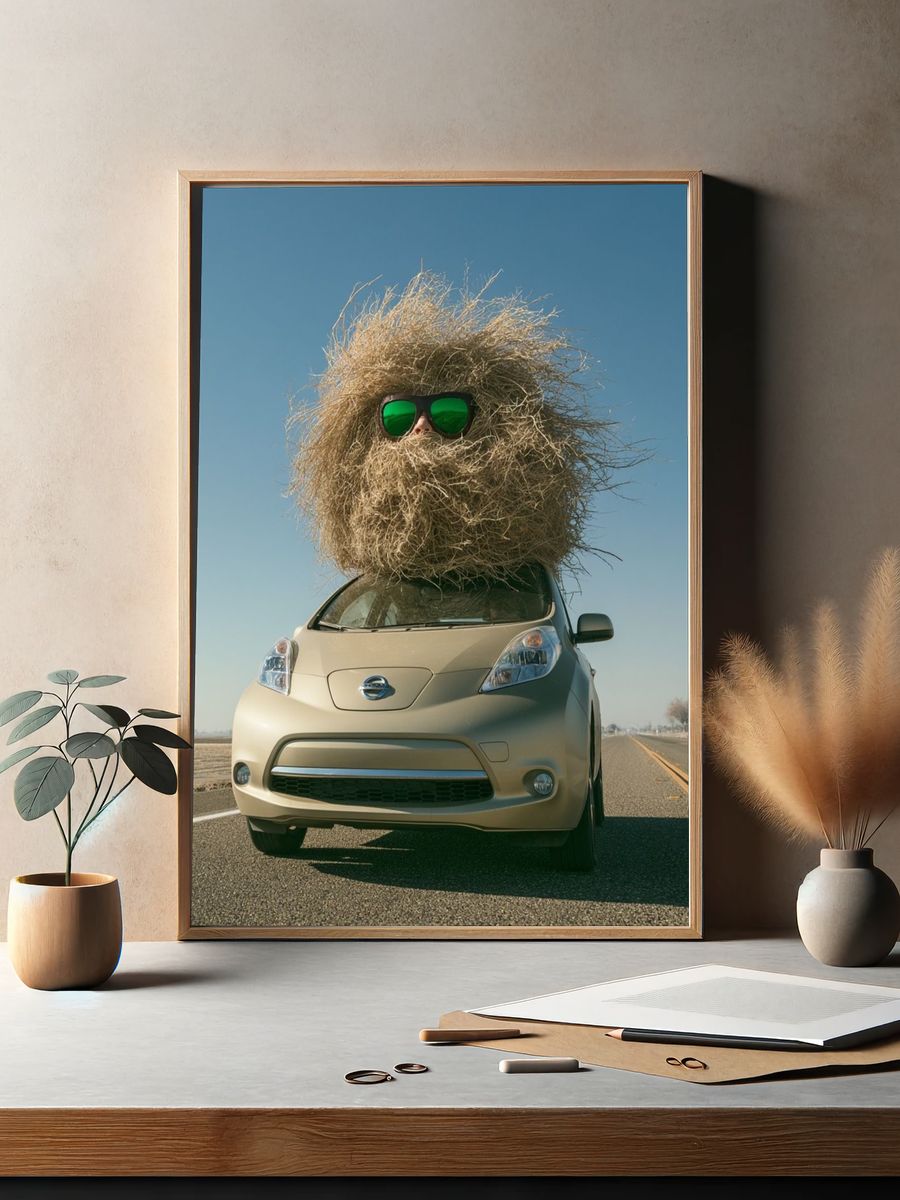 Desert Hair Car Photography Poster. — room view 2