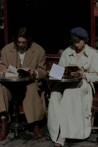 Paris Café Readers Photography Poster.