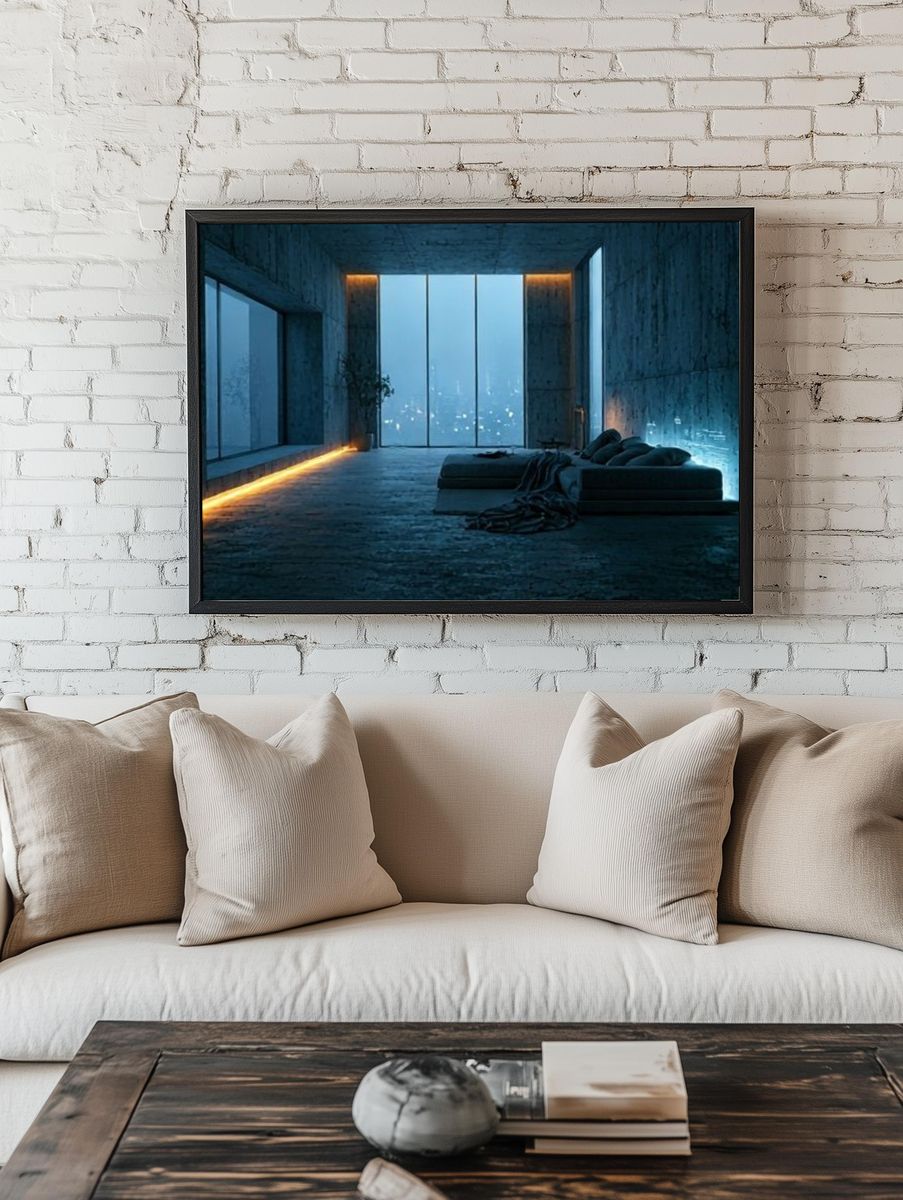 Moody Modern Interior Photography Poster. — room view 1