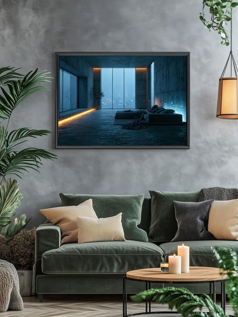 Moody Modern Interior Photography Poster. — room view 4