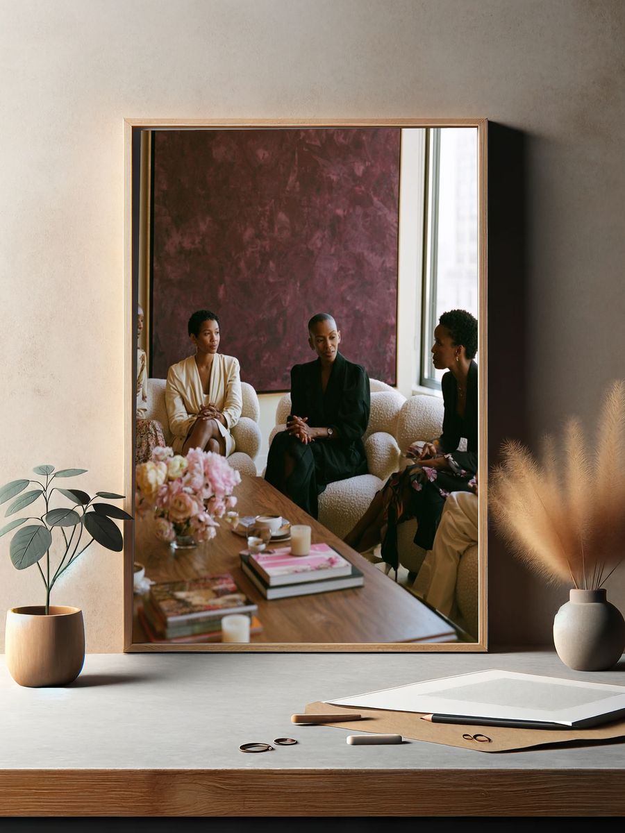 Elegant Women’s Gathering Photography Poster. — room view 2