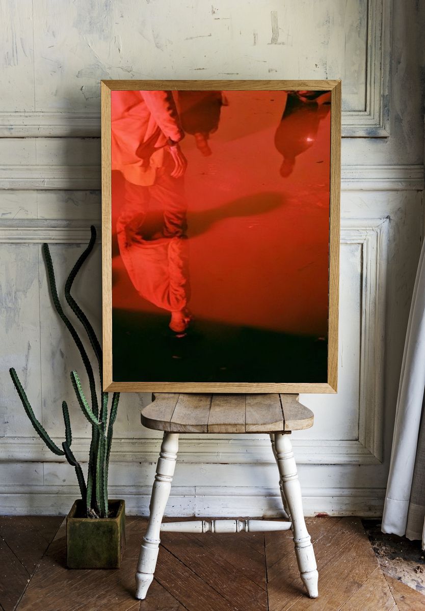 Red Reflections Street Photography Poster. — room view 1