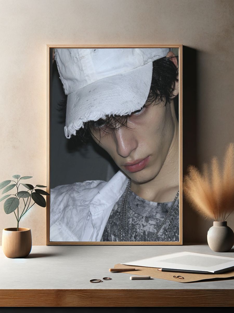 Moody Portrait Fashion Poster. — room view 2