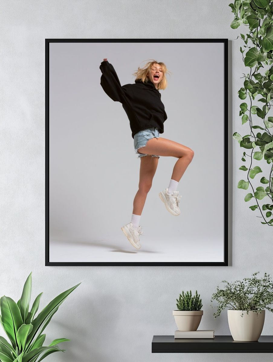 Jumping Woman Fashion Poster. — room view 4
