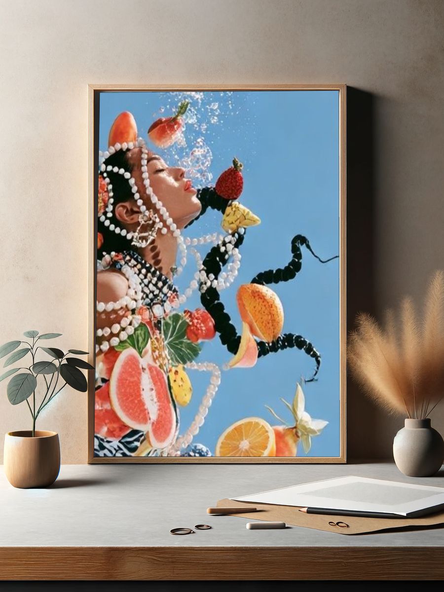 Fruit Portrait Photography Poster. — room view 2