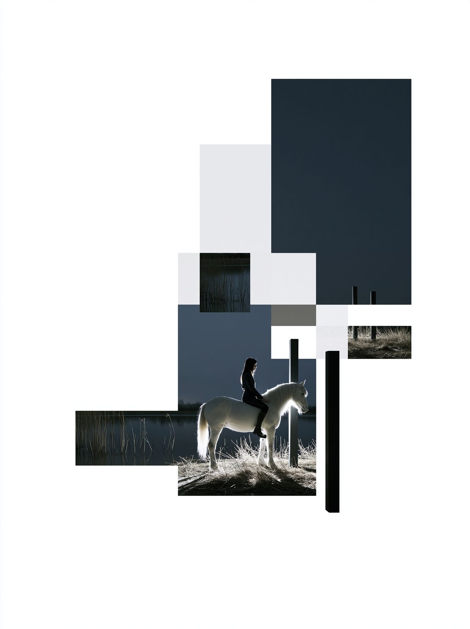 Moonlit Horse Photography Poster. poster — photography art