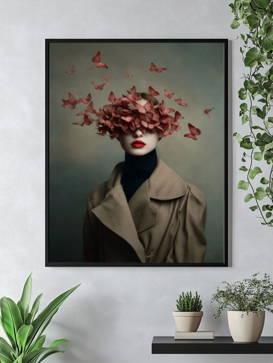Butterfly Veil Fashion Print. — room view 4