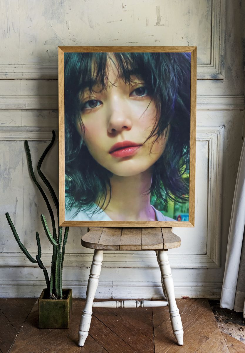Neon Portrait Photography Poster. room preview