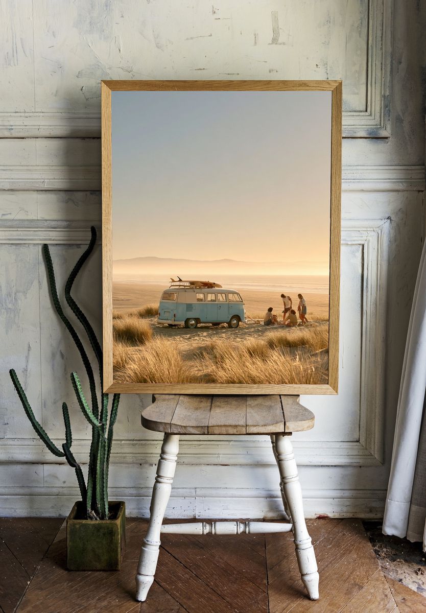 Beach Camper Van Photography Poster. room preview