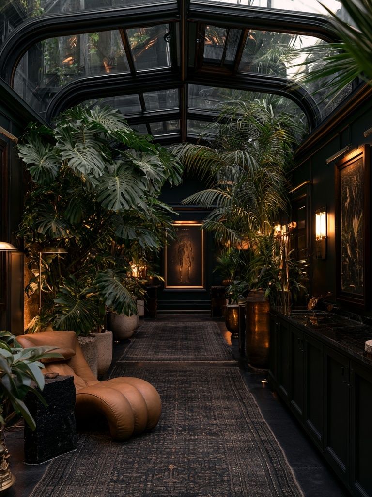 Lush Conservatory Interior Photography Poster. poster — photography art