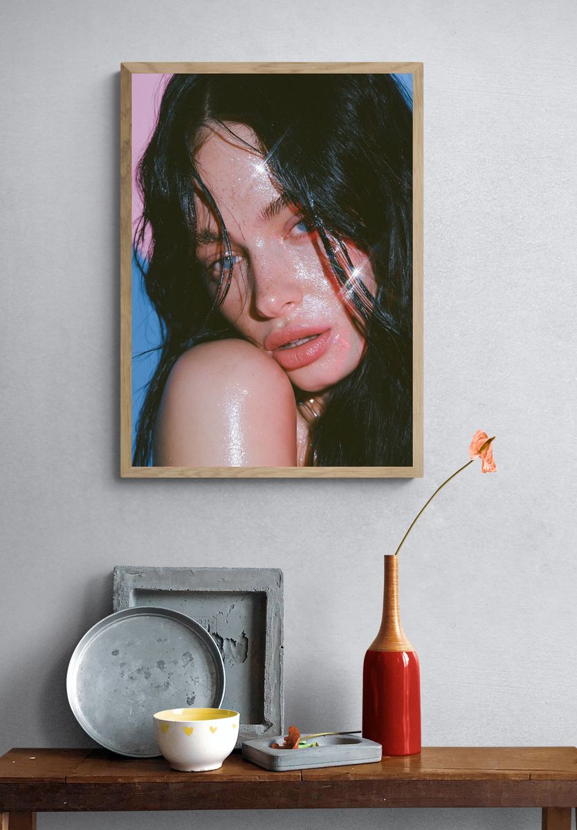 Glitter Portrait Photography Poster. — room view 3