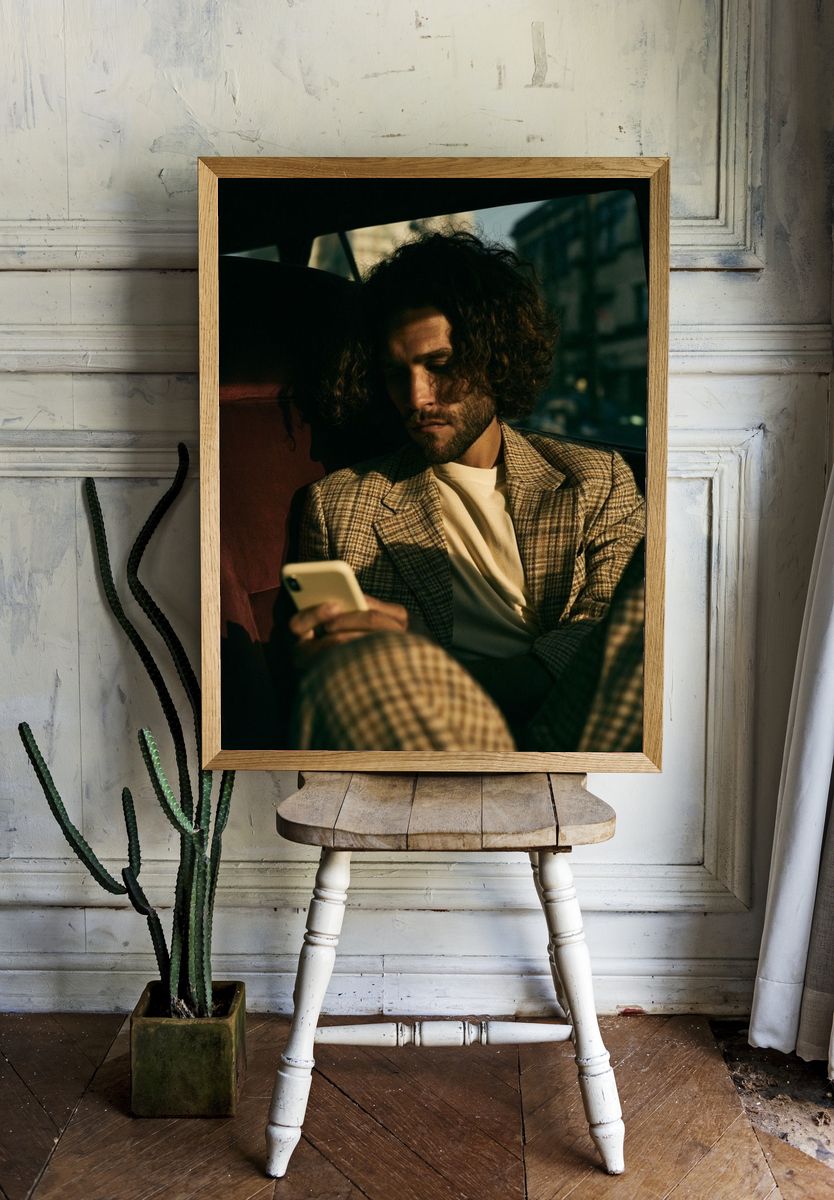 Moody Car Portrait Photography Poster. room preview