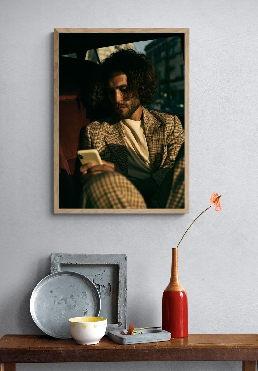 Moody Car Portrait Photography Poster. — room view 3