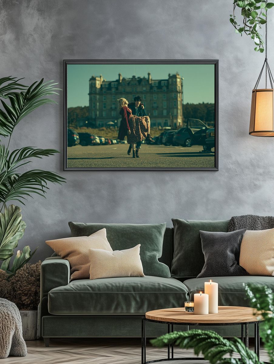 Cinematic Couple in Front of Manor Poster. — room view 4