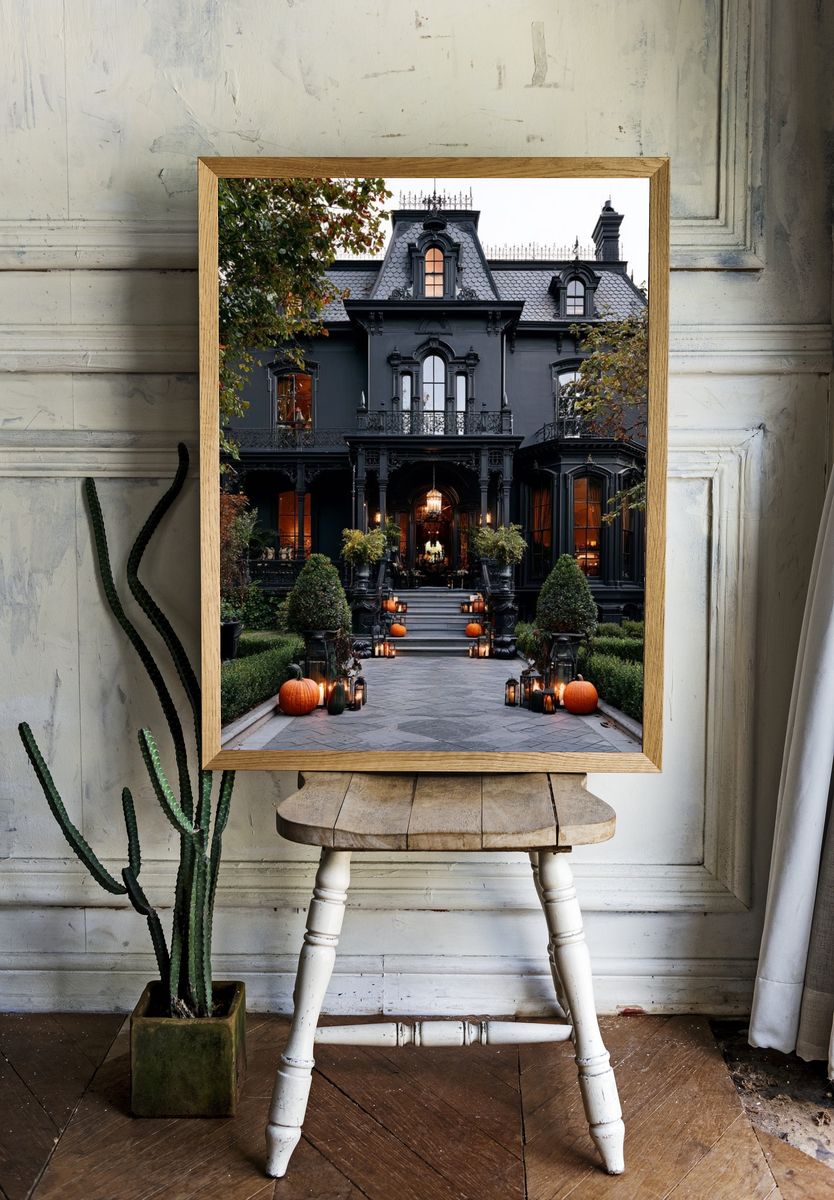 Haunted Victorian Mansion Photography Poster. — room view 1