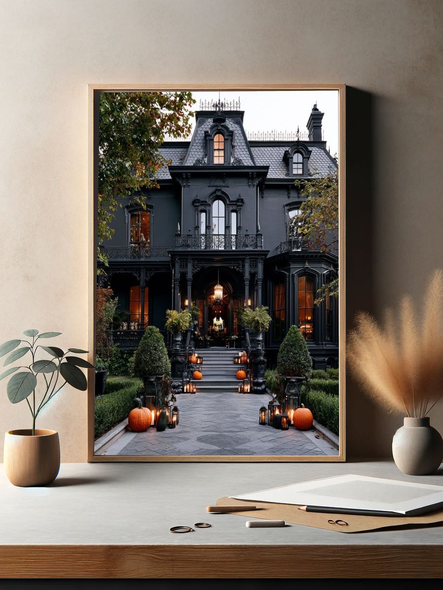 Haunted Victorian Mansion Photography Poster. — room view 2