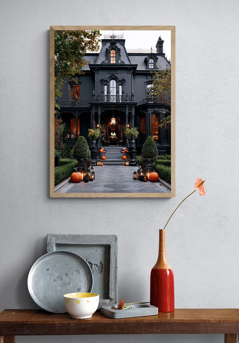 Haunted Victorian Mansion Photography Poster. — room view 3