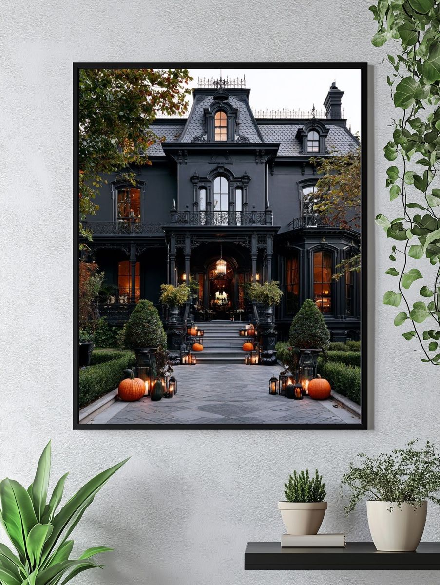 Haunted Victorian Mansion Photography Poster. — room view 4