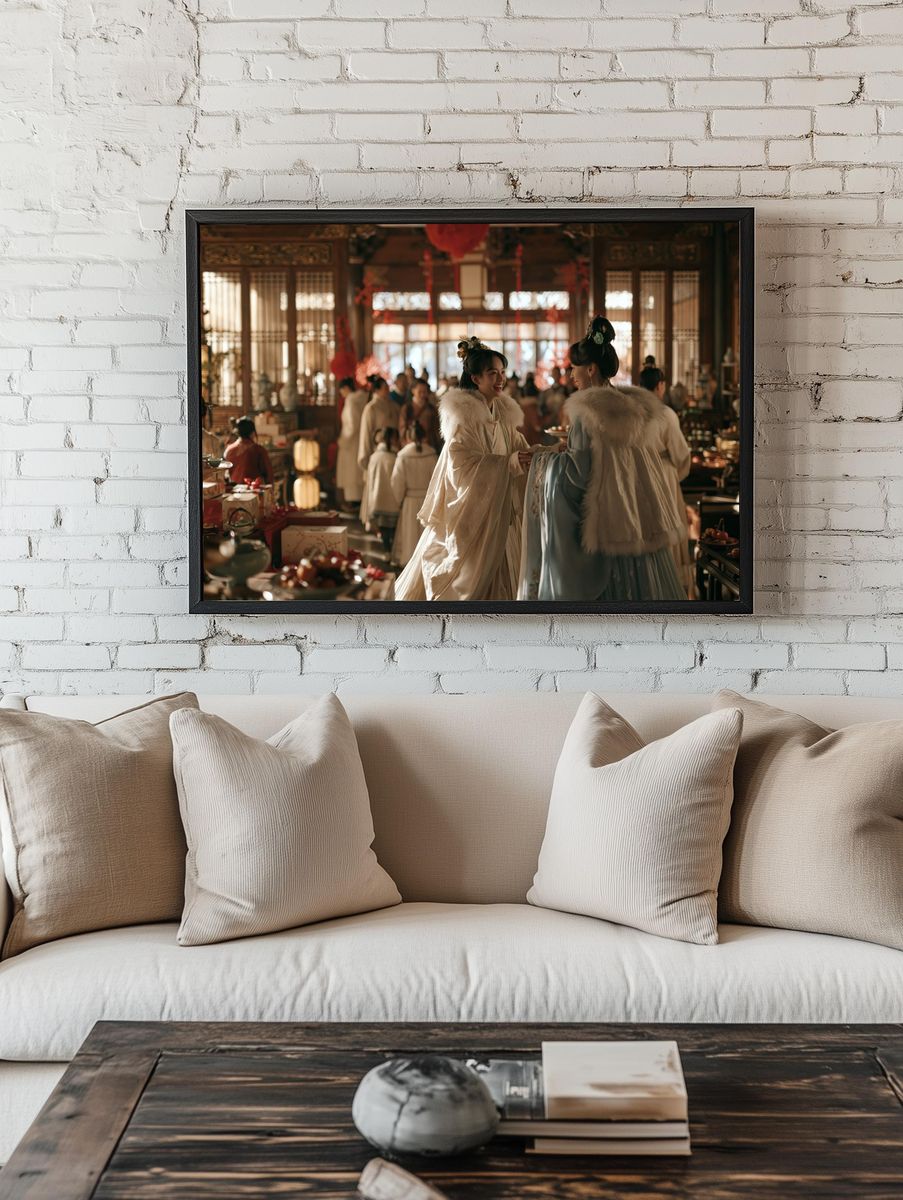 Elegant Chinese Banquet Scene Poster. room preview