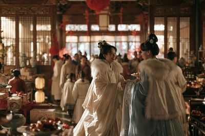 Elegant Chinese Banquet Scene Poster. poster