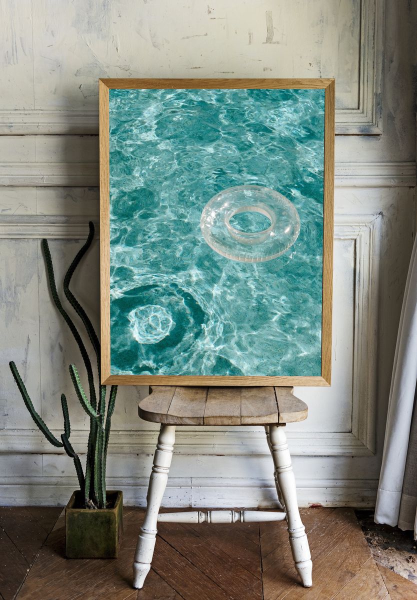 Floating Pool Ring Photography Poster. — room view 1
