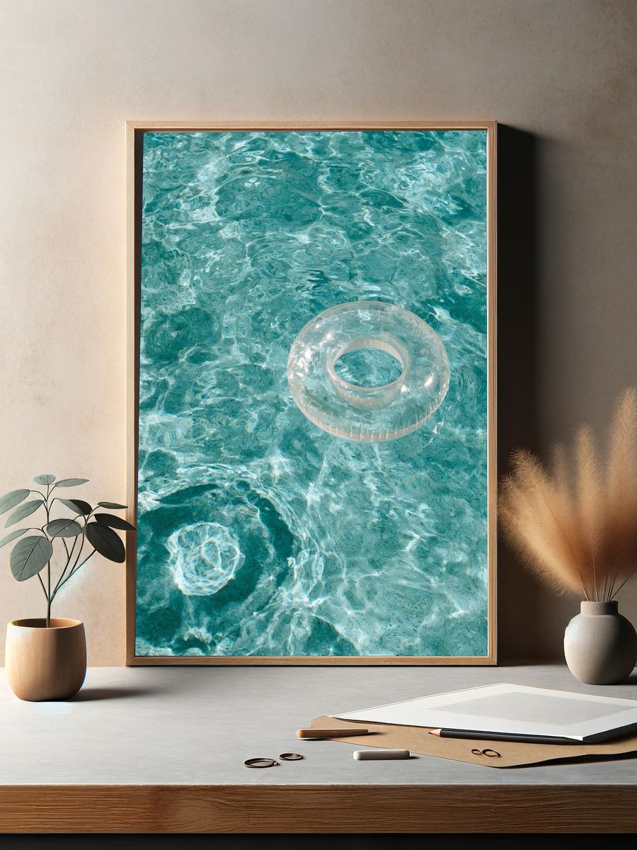 Floating Pool Ring Photography Poster. — room view 2