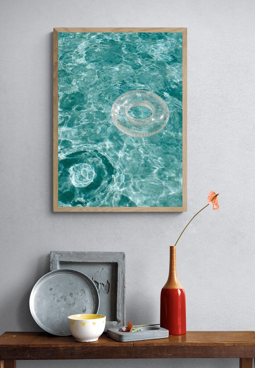 Floating Pool Ring Photography Poster. — room view 3
