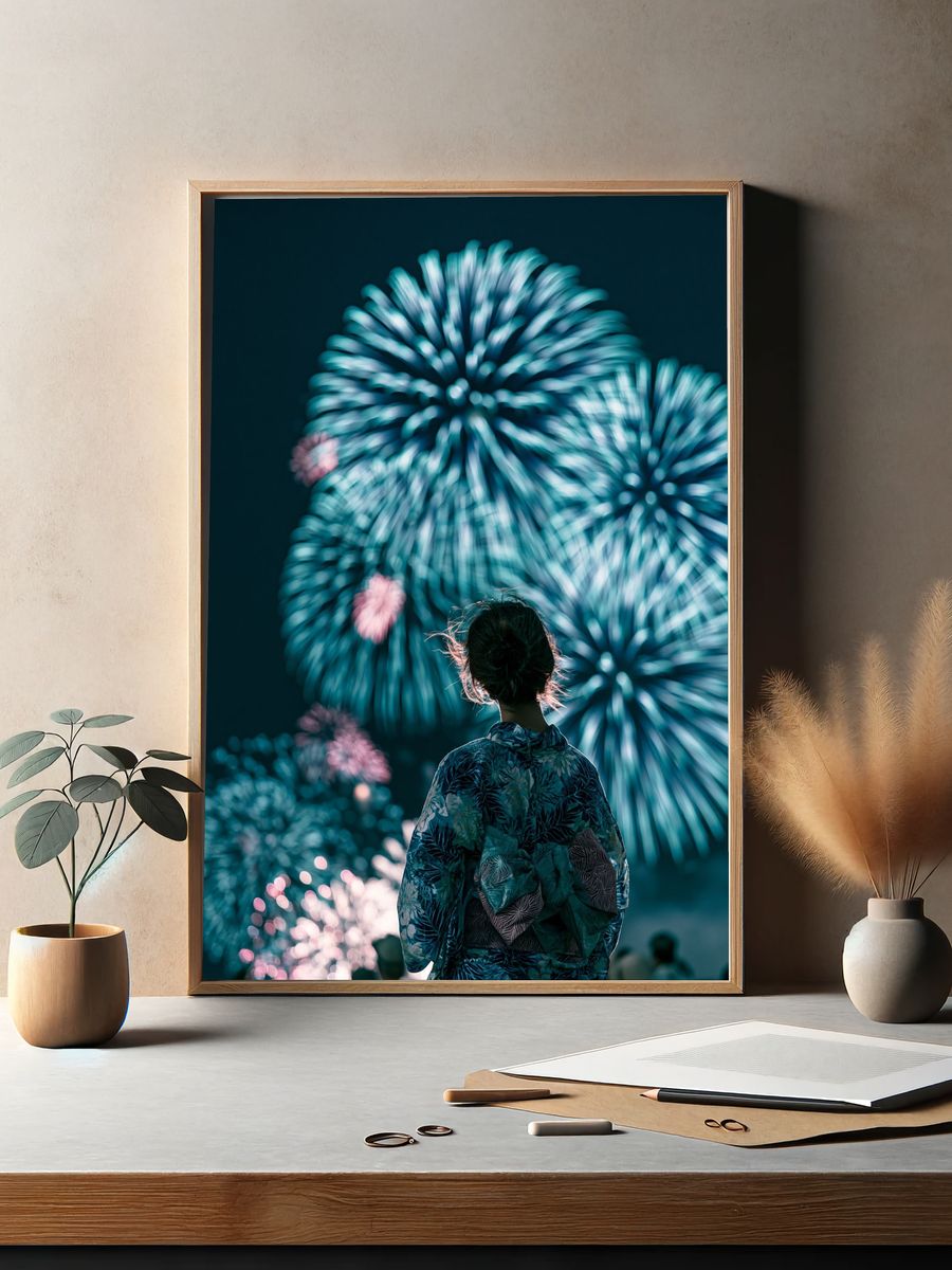 Sea Cave Ocean Photography Poster. — room view 2