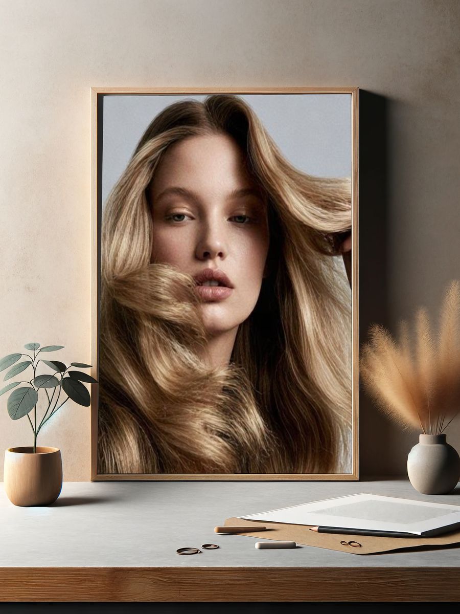 Blonde Beauty Portrait Poster. — room view 2