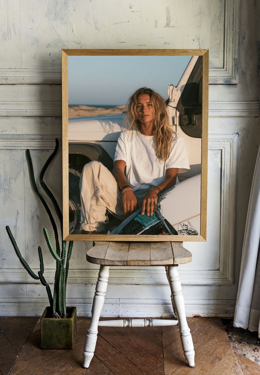 Beachside Jeep Portrait Poster. room preview