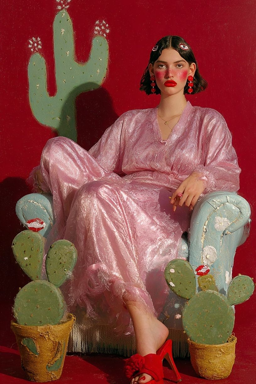 Cactus Portrait Fashion Poster. poster detail