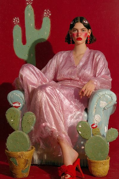 Cactus Portrait Fashion Poster. poster