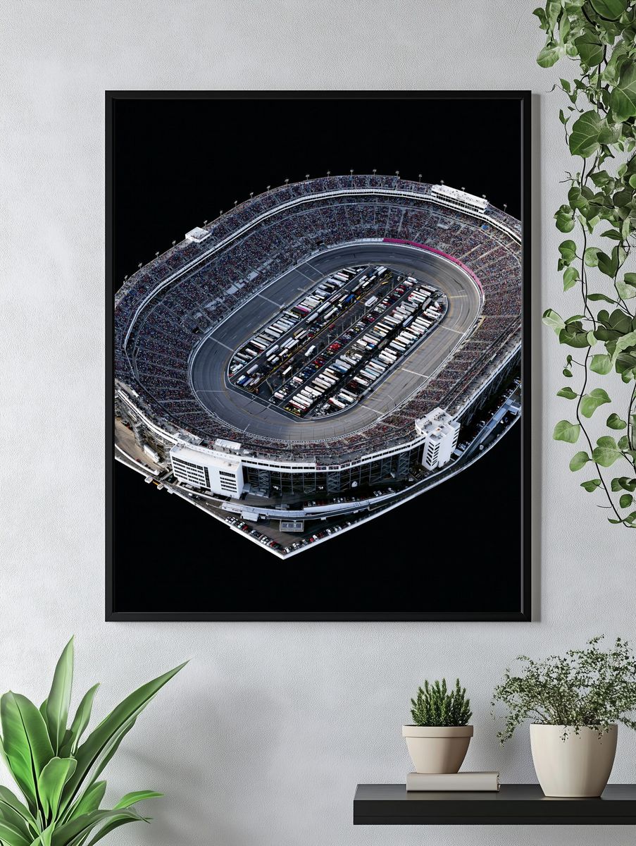 NASCAR Speedway Aerial Photography Poster. — room view 4