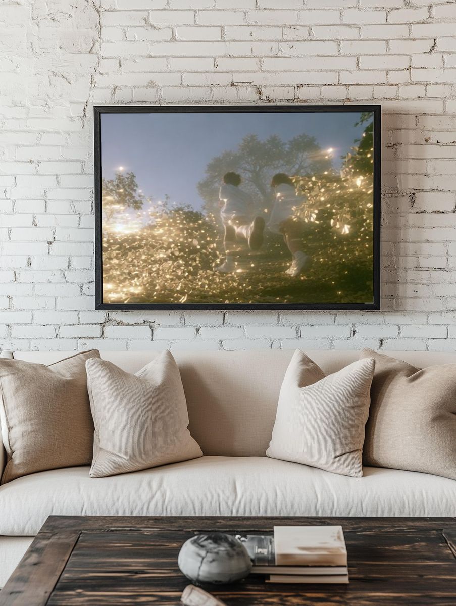 Dreamy Night Run Photography Poster. room preview