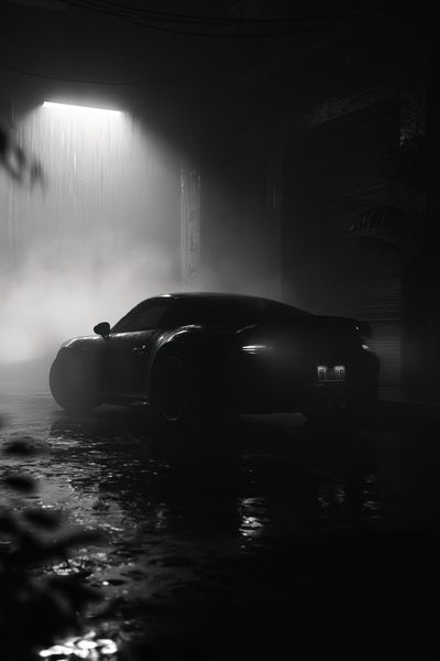 Noir Sports Car Photography Poster.