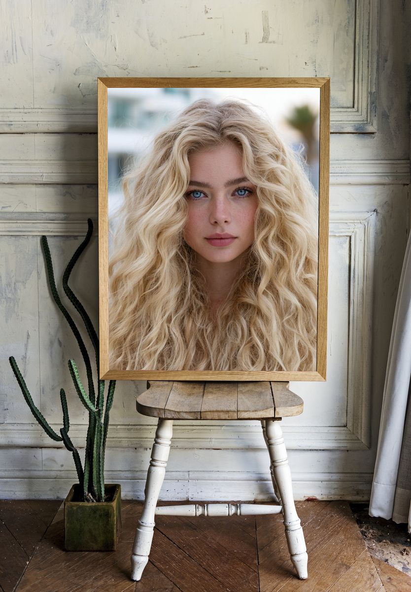 Blonde Portrait Photography Poster. room preview