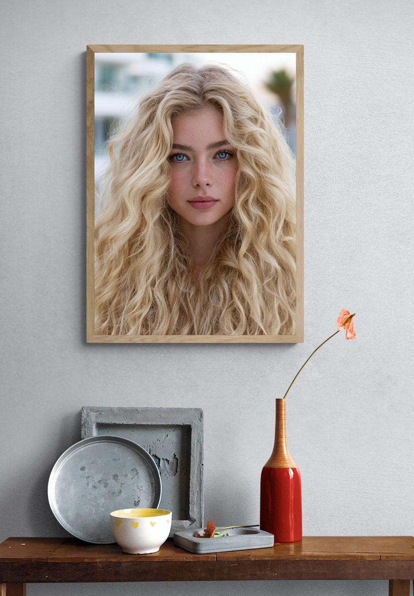 Blonde Portrait Photography Poster. — room view 3