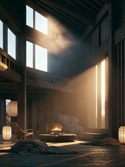 Mossy Forest Pavilion Photography Poster.