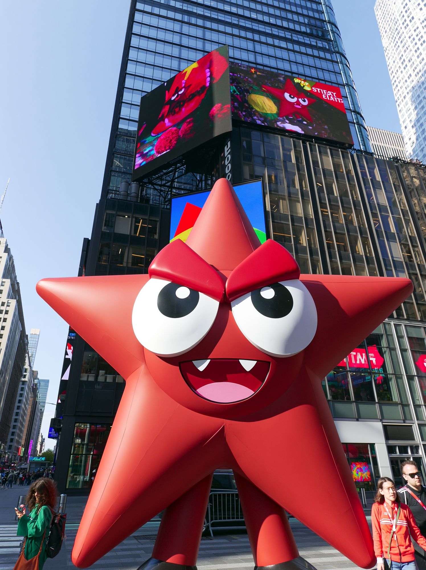 Times Square Red Star Sculpture Poster. poster — photography art