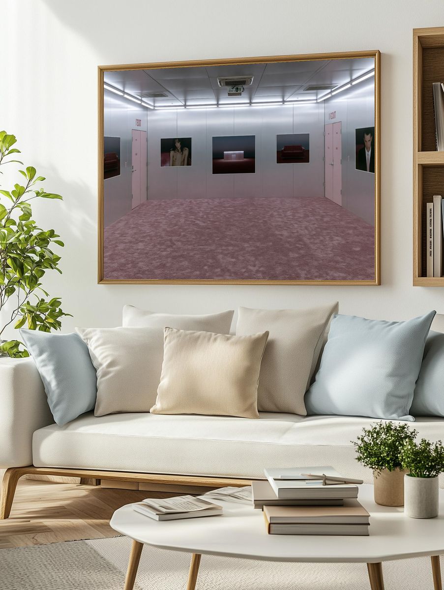 Pink Gallery Room Photography Poster. — room view 2