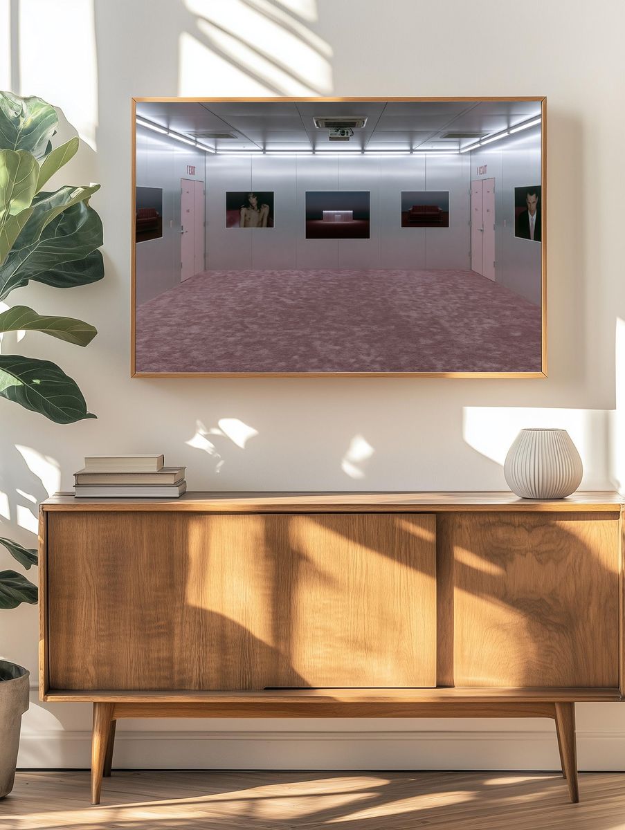 Pink Gallery Room Photography Poster. — room view 3