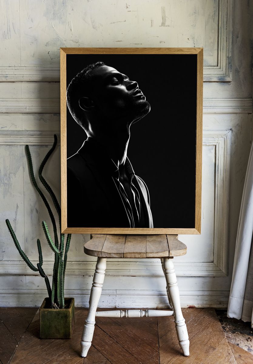 Monochrome Portrait Photography Poster. room preview