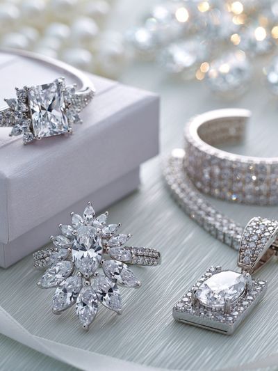 Diamond Jewelry Still Life Poster.