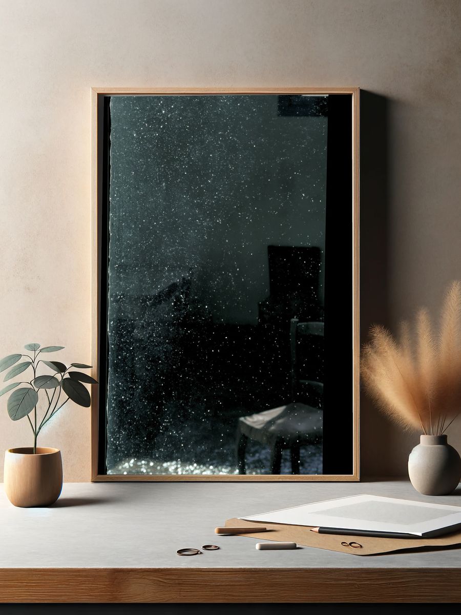 Dusty Window Light Photography Poster. — room view 2